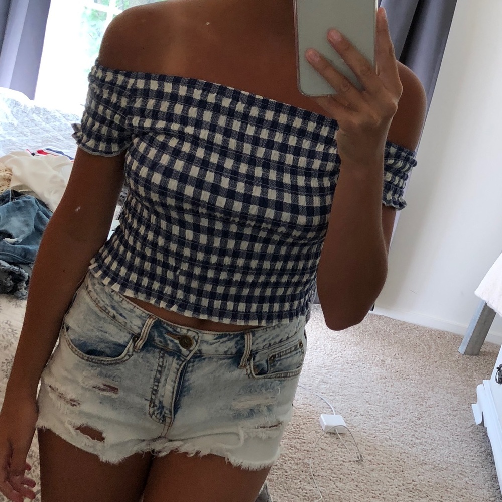 Gingham crop top